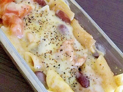 昨夜のカレーでチーズペンネグラタン